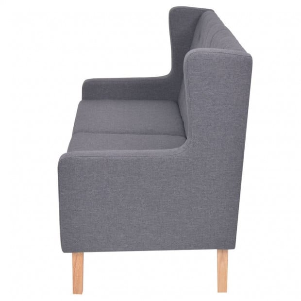 2-seater Sofa Fabric Grey Image 4