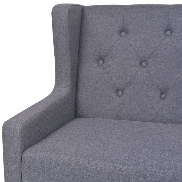 2-seater Sofa Fabric Grey Image 5