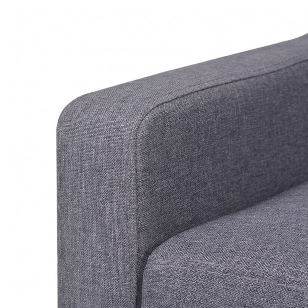 2-seater Sofa Fabric Grey Image 6