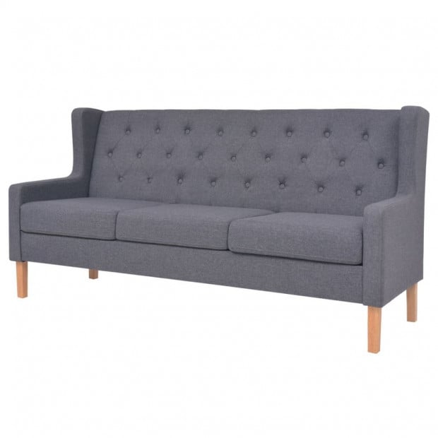 3-seater Sofa Fabric Upholstery Grey