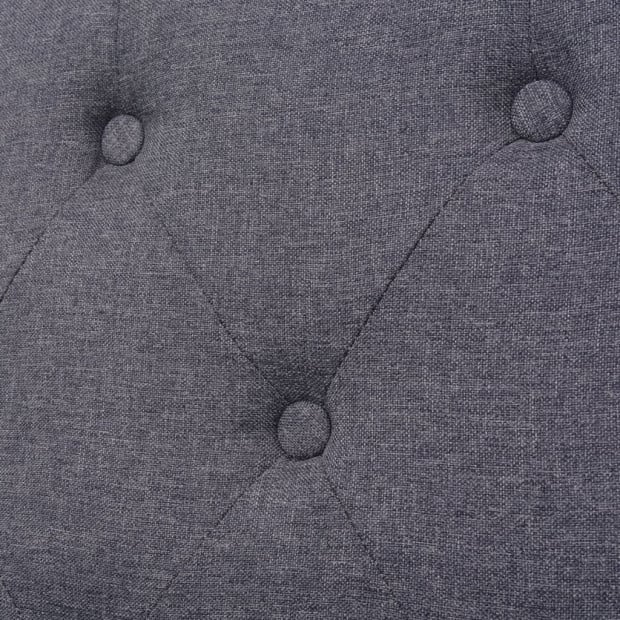3-seater Sofa Fabric Upholstery Grey Image 2