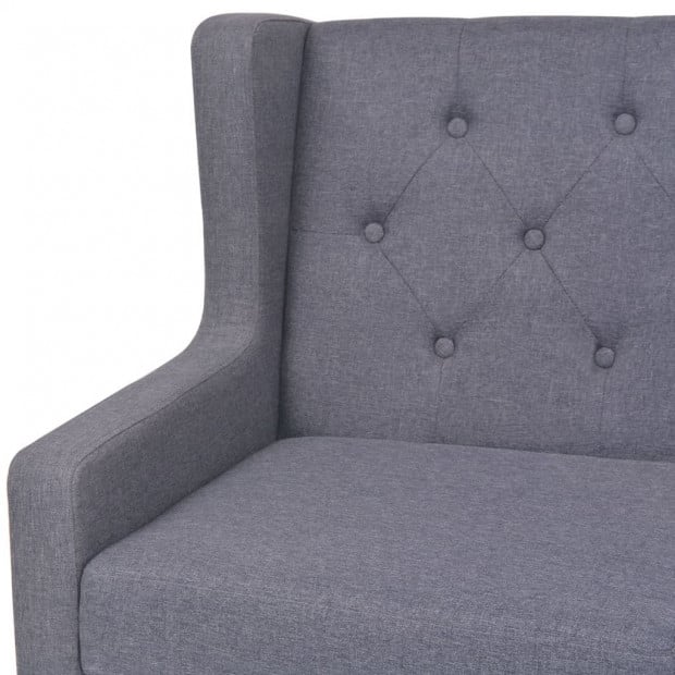 3-seater Sofa Fabric Upholstery Grey Image 5