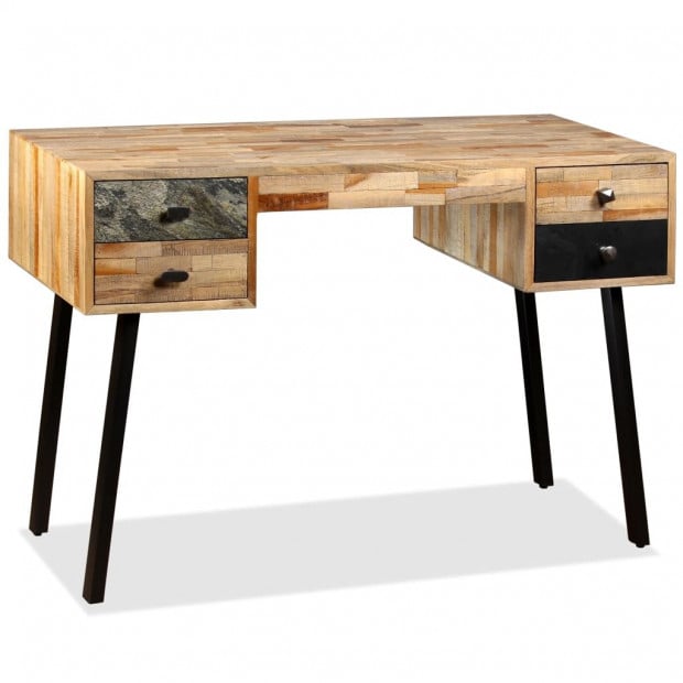 Writing Desk 110x50x76 Cm Solid Reclaimed Teak Image 4