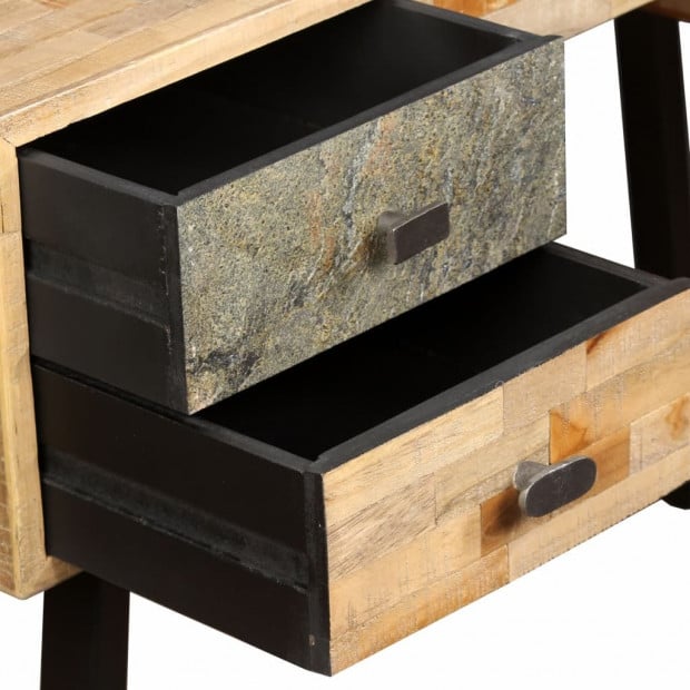 Writing Desk 110x50x76 Cm Solid Reclaimed Teak Image 8