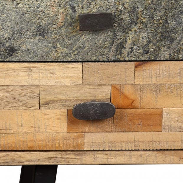 Writing Desk 110x50x76 Cm Solid Reclaimed Teak Image 9