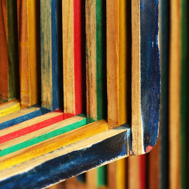 Wall Shelf Set 3 Pcs Multicolour Solid Reclaimed Teak Image 2