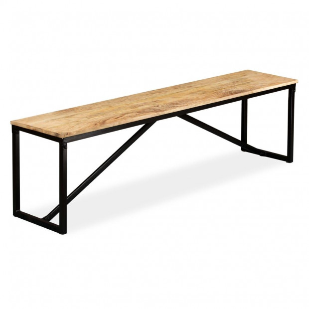 Bench Solid Mango Wood 160x35x45 Cm Image 2