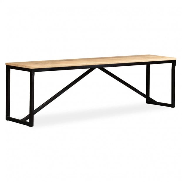 Bench Solid Mango Wood 160x35x45 Cm Image 3