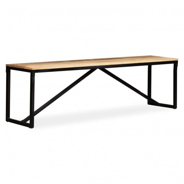 Bench Solid Mango Wood 160x35x45 Cm Image 9
