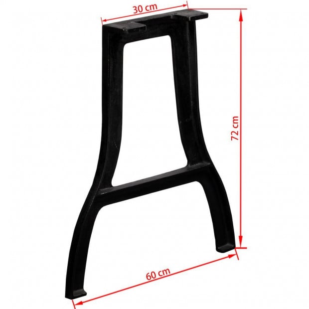 Dining Table Legs 2 Pcs A-frame Cast Iron Image 10