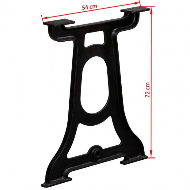 Dining Table Legs 2 Pcs Y-frame Cast Iron Image 10
