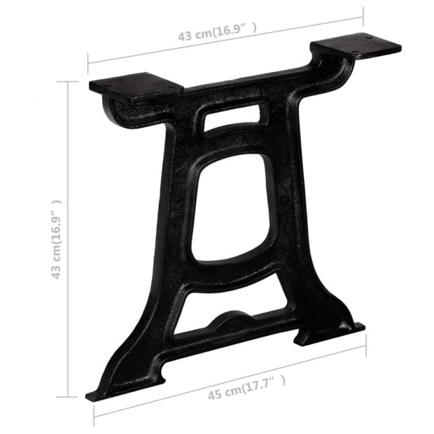 Coffee Table Legs 2 Pcs Y-frame Cast Iron Image 10