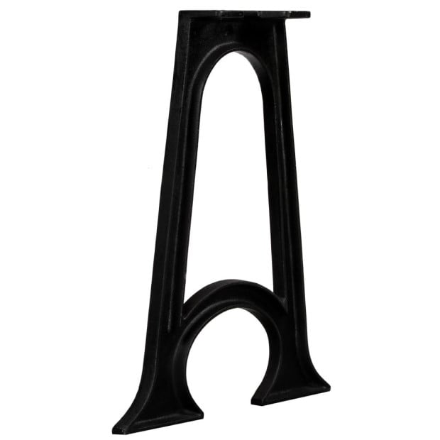 Dining Table Legs 2 Pcs With Arched Base A-frame Cast Iron Image 3