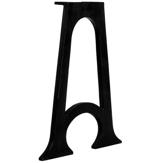 Dining Table Legs 2 Pcs With Arched Base A-frame Cast Iron Image 4