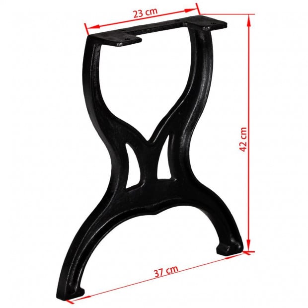 Bench Legs 2 Pcs X-frame Cast Iron Image 11