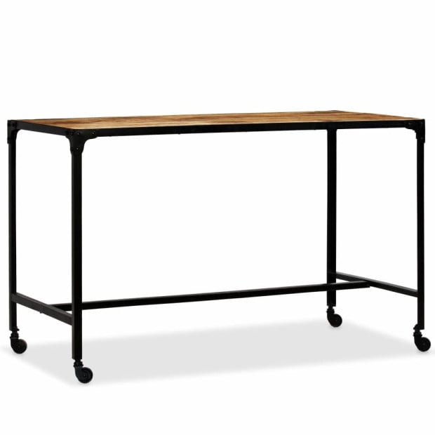 Dining Table Solid Mango Wood And Steel 120x60x76 Cm Image 10