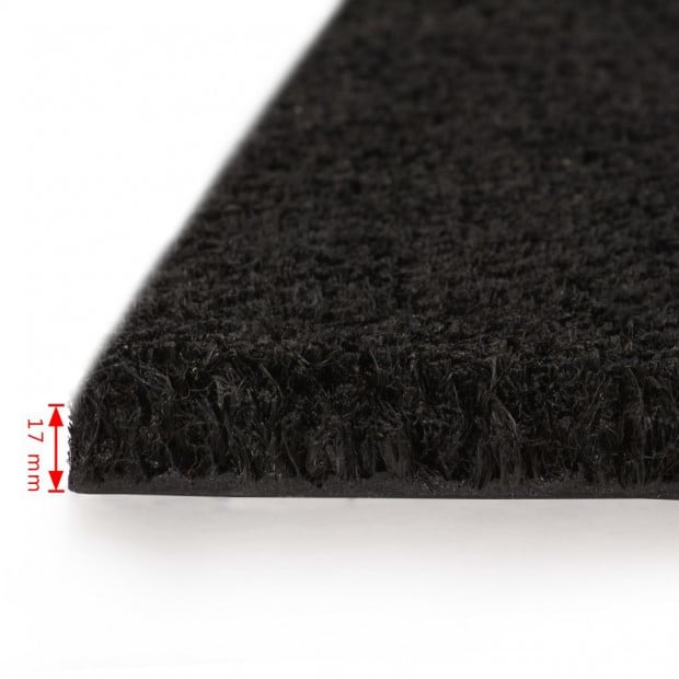 Doormat Coir 17 Mm 100x200 Cm Black Image 3