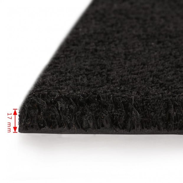 Doormat Coir 17 Mm 190x200 Cm Black Image 3