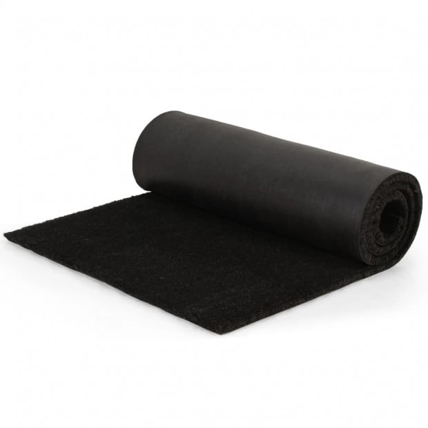 Doormat Coir 17 Mm 190x200 Cm Black Image 4