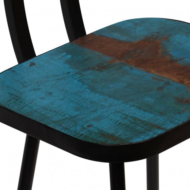 Bar Chairs 4 Pcs Solid Reclaimed Wood Image 6