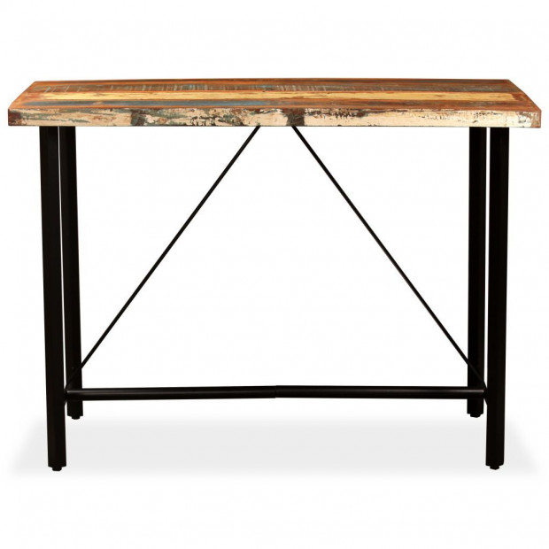 Bar Table 150x70x107 Cm Solid Reclaimed Wood Image 2