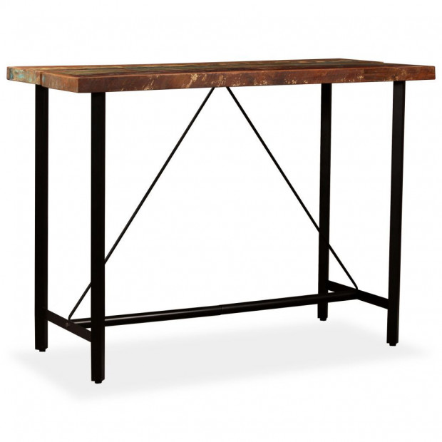 Bar Table 150x70x107 Cm Solid Reclaimed Wood Image 11