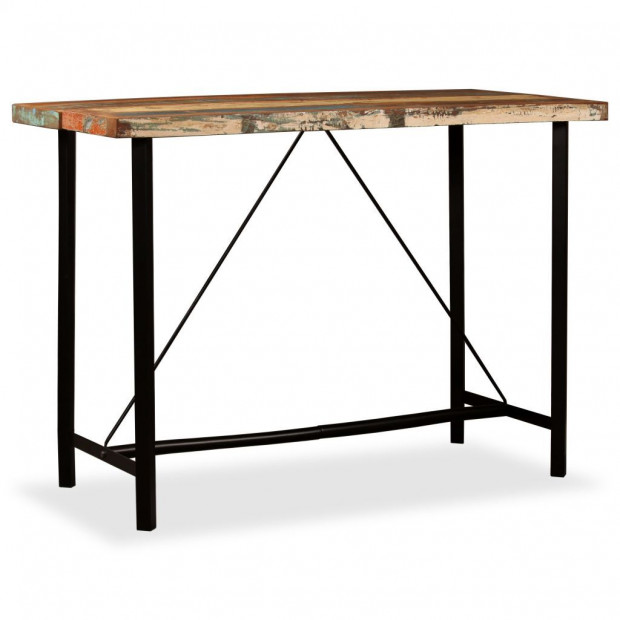 Bar Table 150x70x107 Cm Solid Reclaimed Wood Image 10