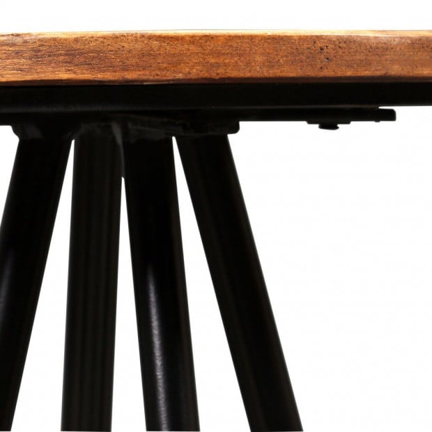Bar Stools 2 Pcs Solid Reclaimed Wood And Steel Image 6