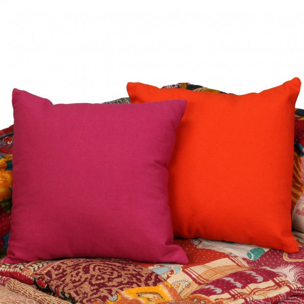2-seater Modular Sofa Bed Fabric Patchwork Image 11