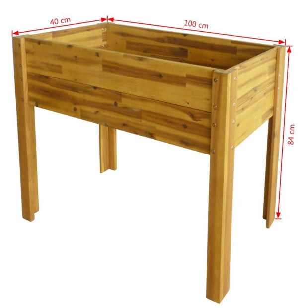 Raised Garden Planter Solid Acacia Wood Image 7
