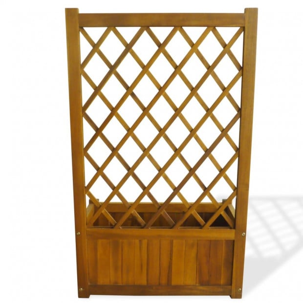 Garden Planter With Trellis Solid Acacia Wood Image 4