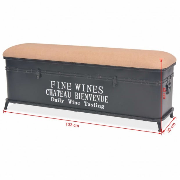 Storage Bench With Cushion 103x30x40 Cm Image 9