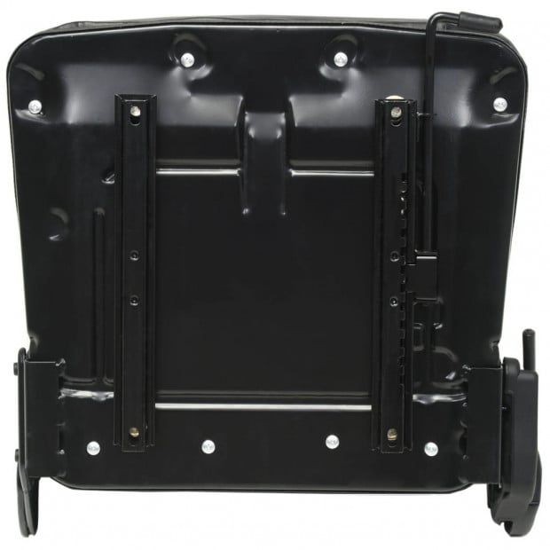 Forklift & Tractor Seat With Adjustable Backrest Steel frame Black Image 4