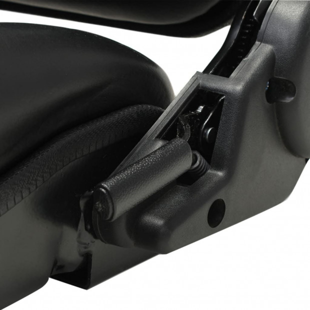 Forklift & Tractor Seat With Adjustable Backrest Steel frame Black Image 6