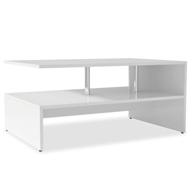 Coffee Table Chipboard 90x59x42 Cm White Image 2