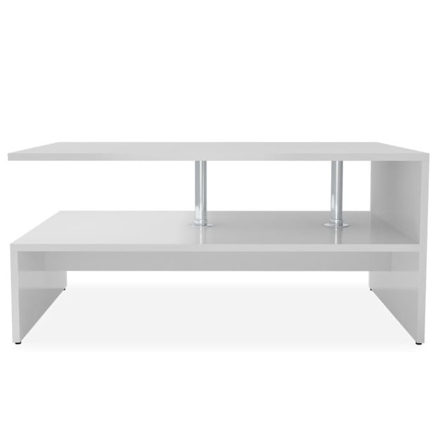 Coffee Table Chipboard 90x59x42 Cm White Image 4