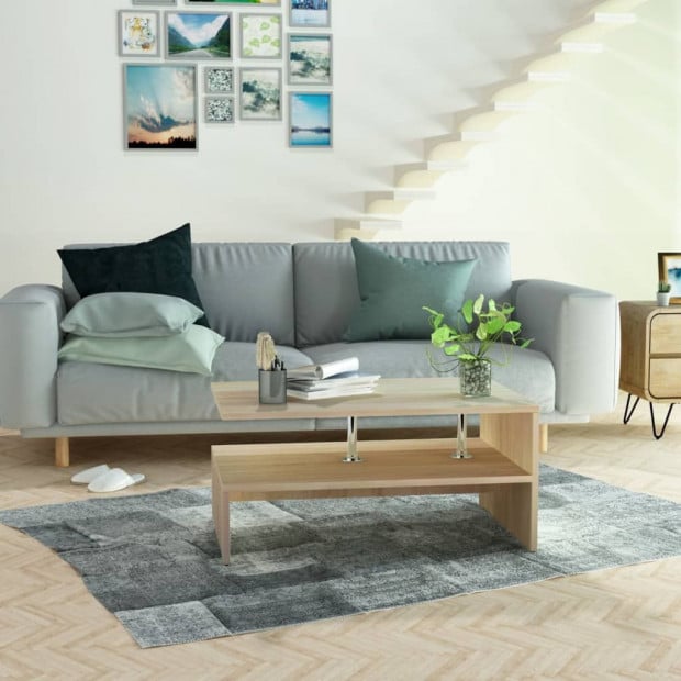 Coffee Table Chipboard 90x59x42 Cm Oak Image 3