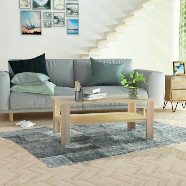 Coffee Table Chipboard 100x59x42 Cm Oak Image 3