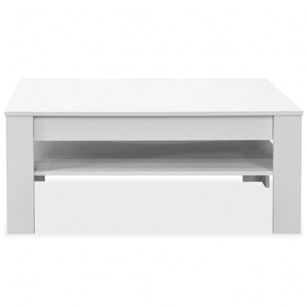 Coffee Table Chipboard 110x65x48 Cm White Image 4