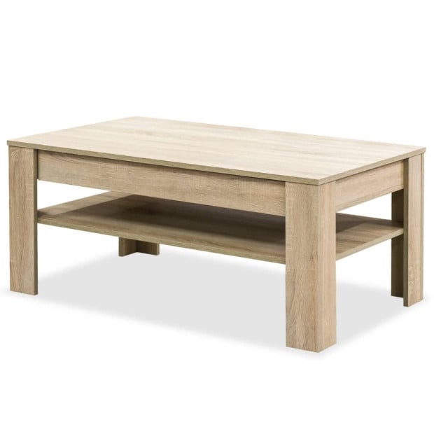 Coffee Table Chipboard 110x65x48 Cm Oak Image 2