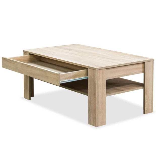 Coffee Table Chipboard 110x65x48 Cm Oak Image 5