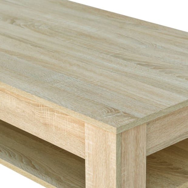 Coffee Table Chipboard 110x65x48 Cm Oak Image 6