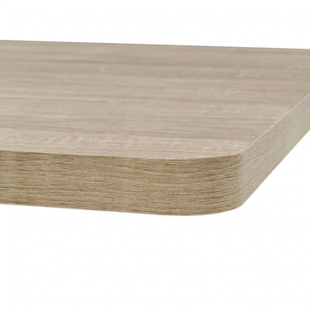 Bistro Table Mdf And Steel Square 80x80x75 Cm Oak Colour Image 5