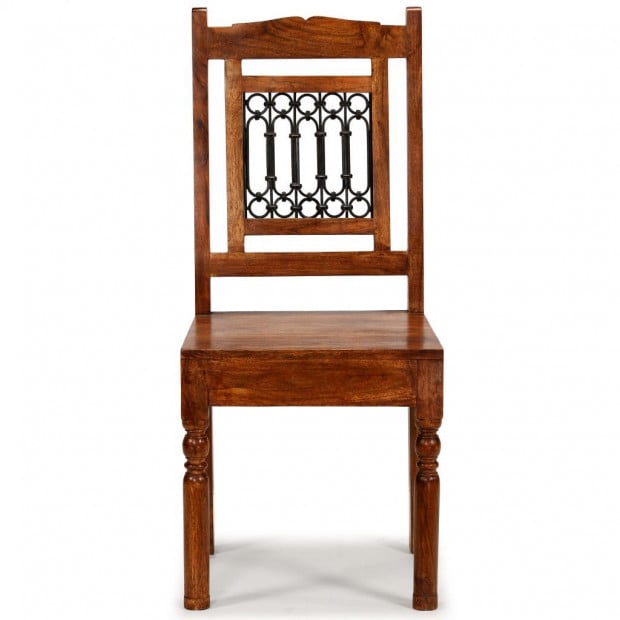 Dining Chairs 2 Pcs Solid Wood With Sheesham Finish Classic Image 2
