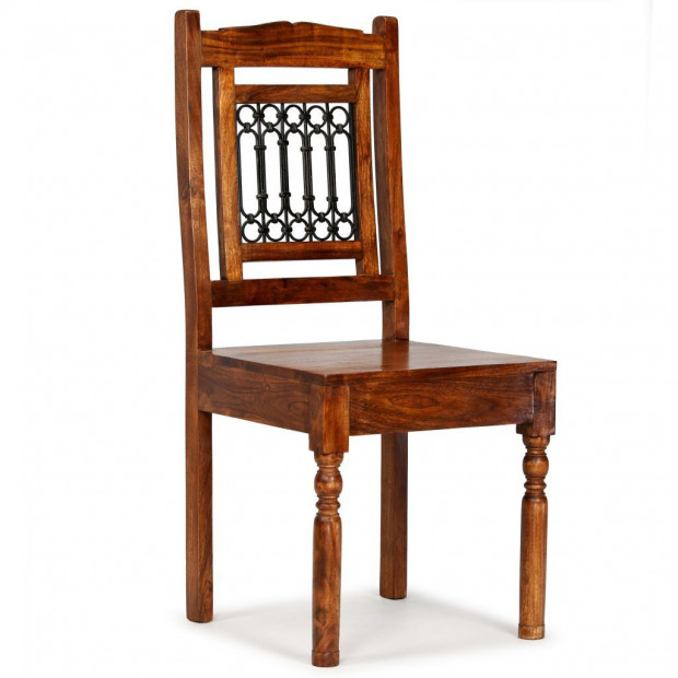 Dining Chairs 2 Pcs Solid Wood With Sheesham Finish Classic Image 7