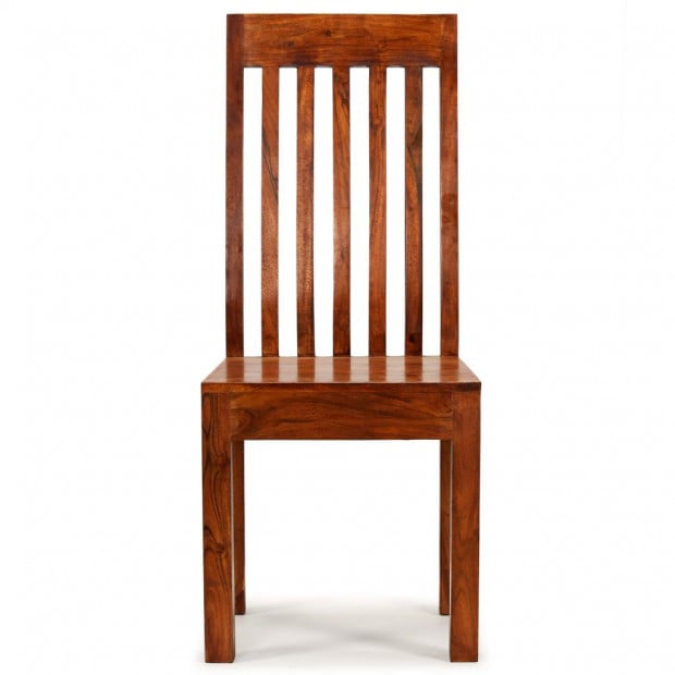 Dining Chairs 2 Pcs Solid Wood With Sheesham Finish Modern Image 2