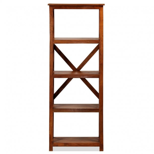 Bookshelf Solid Acacia Wood Sheesham Finish 60x30x160cm Image 2