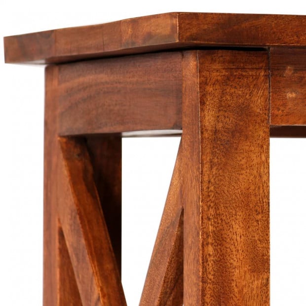 Bookshelf Solid Acacia Wood Sheesham Finish 60x30x160cm Image 7