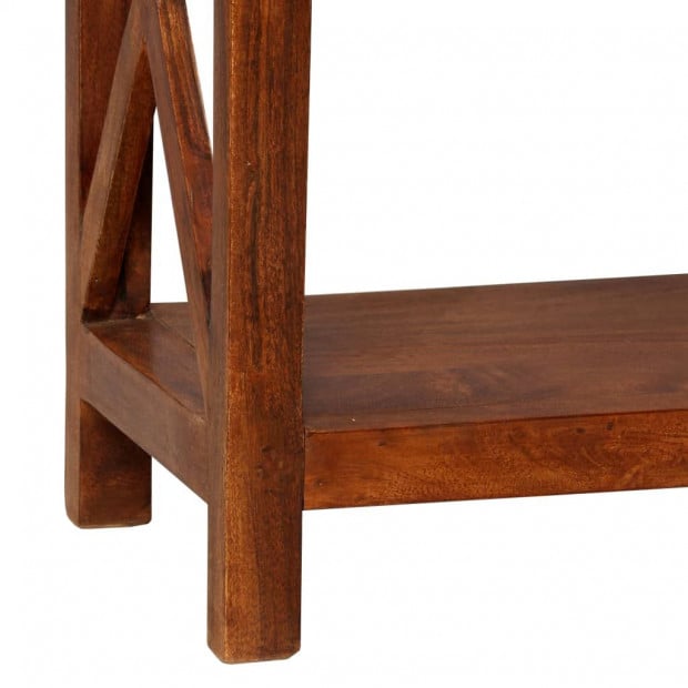 Bookshelf Solid Acacia Wood Sheesham Finish 60x30x160cm Image 8