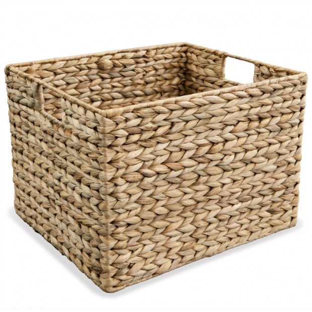 Storage Basket Set 3 Pieces Water Hyacinth Image 3